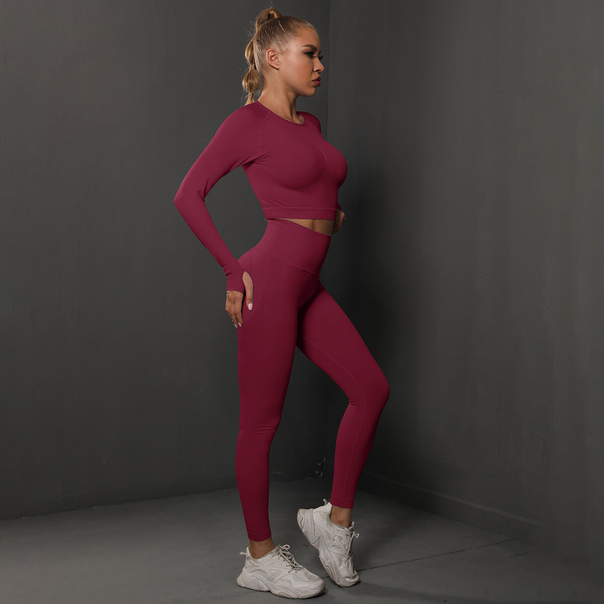 Wholesale seamless tight hip activewear sets