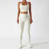 wholesale high waist running fitness long sets