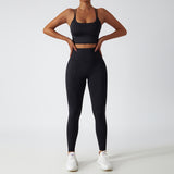 wholesale high waist running fitness long sets