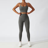 wholesale high waist running fitness long sets