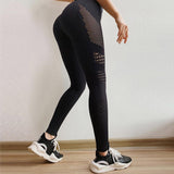 Spirited Hollow Side Yoga Leggings -  - Leggings