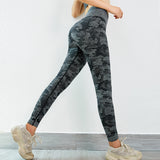 Modern Camo High Waist Yoga Leggings -  - Leggings