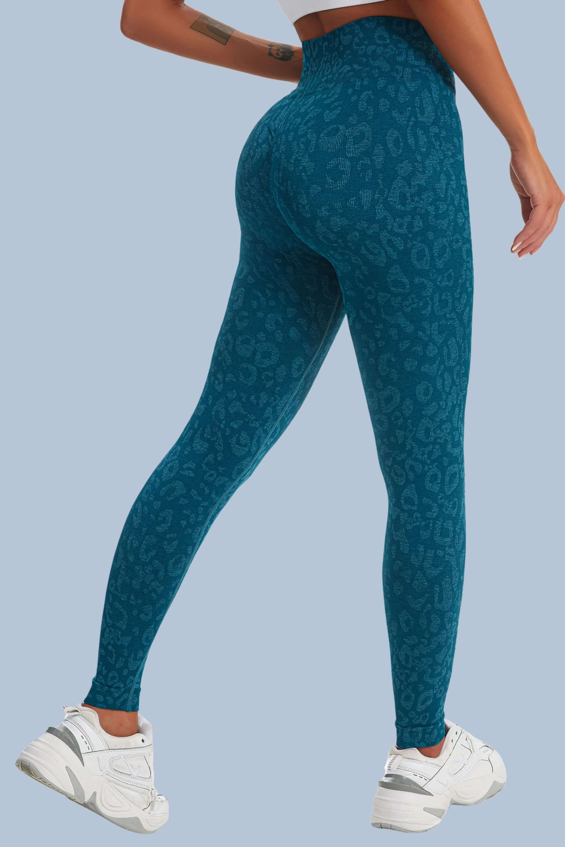 COVIDI Honeycomb High Waist Gym Leggings Women Slim Fit Scrunch