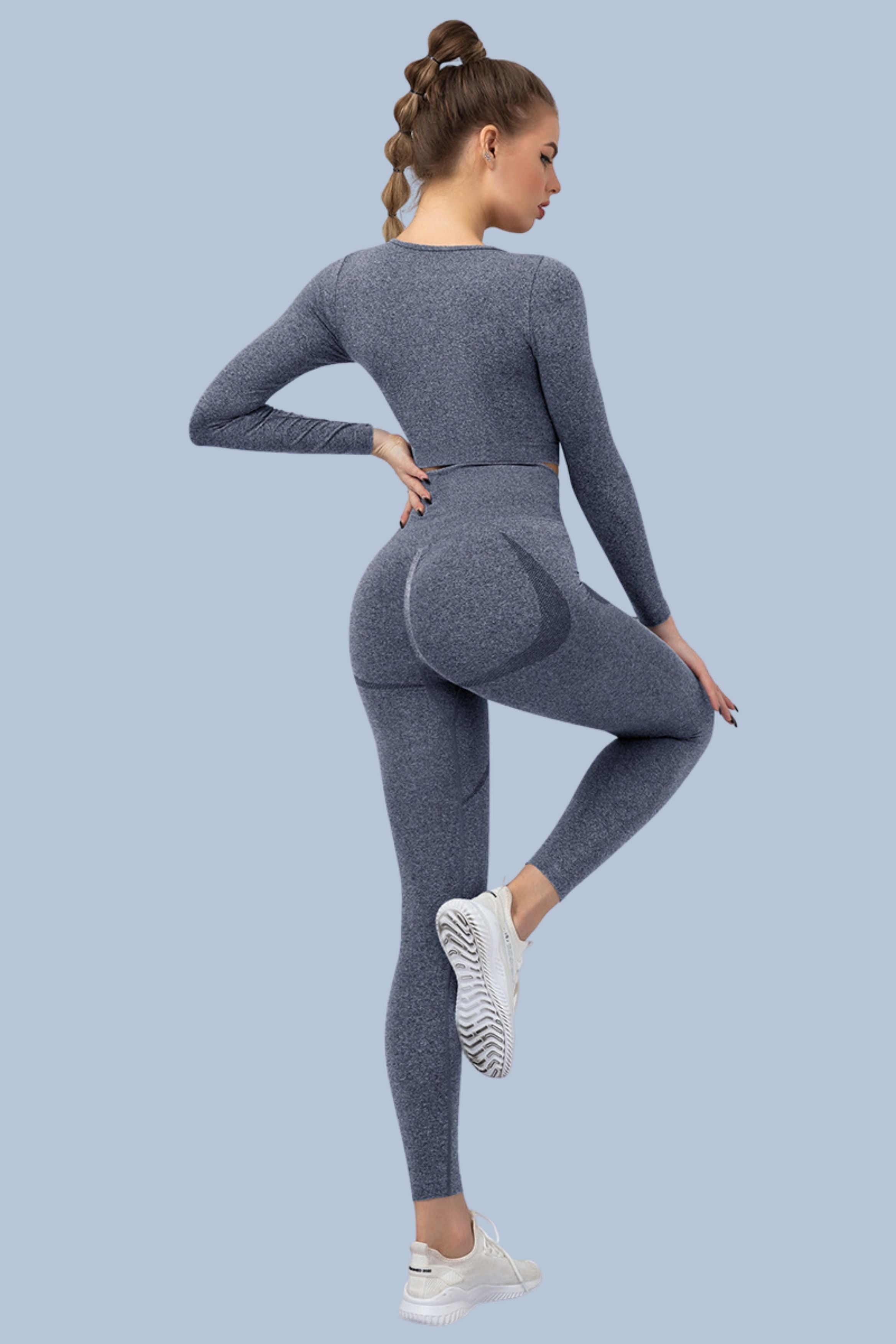 Generic Workout Suit, High Waist Yoga Leggings Sets, Women