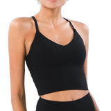 Ready And Steady V-neck Yoga Crop Top -  - CROP TANKS