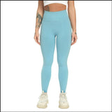 Solid Influence High Waist Yoga Leggings -  - Leggings